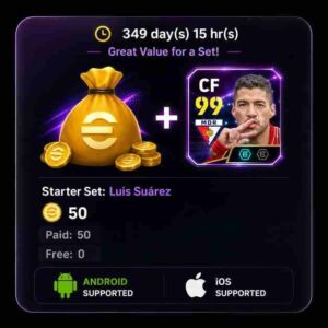eFootball Luis Suárez Starter Set 50 Coins | Huda e-Store